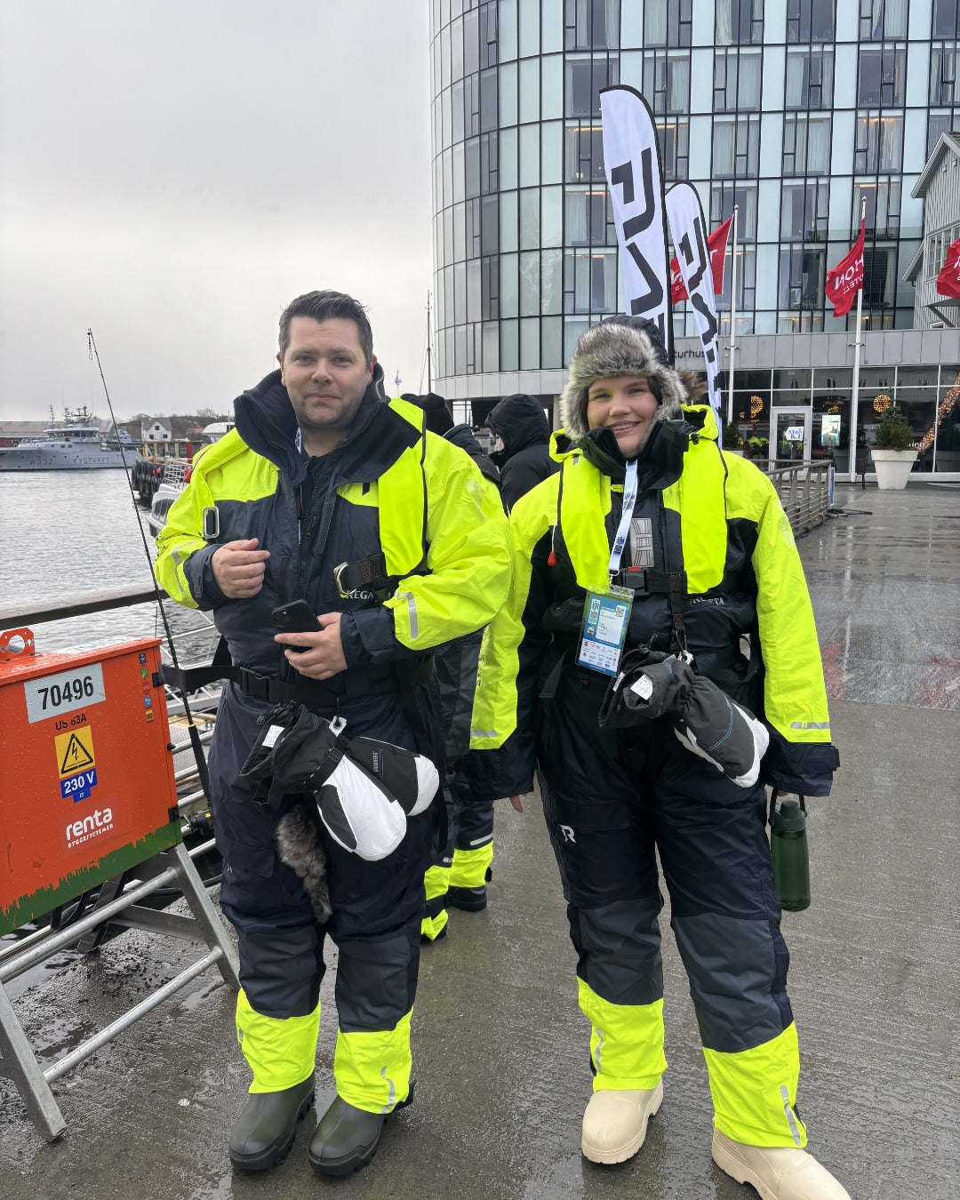 Roar Valderhaug og Viktoria Brønlund fra Regatta og Aalesund Protective Wear